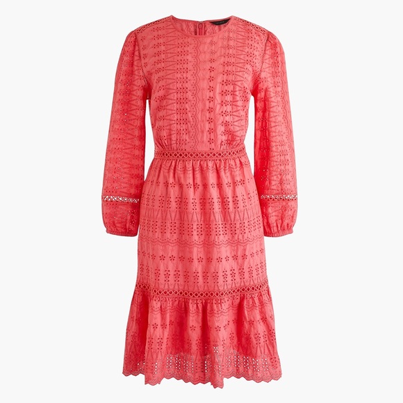 J. Crew Dresses & Skirts - J.Crew Eyelet Flutter-Hem Dress